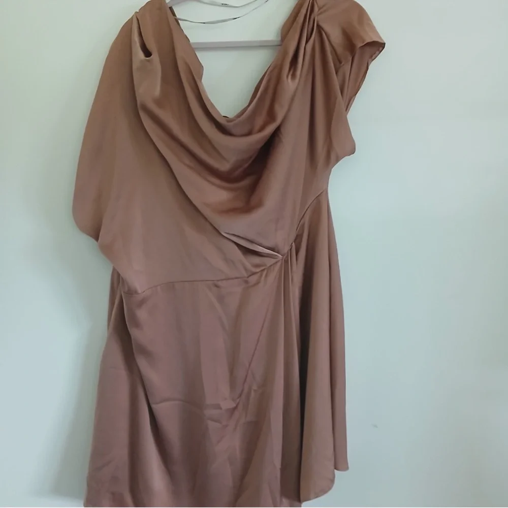 ASOS Curve Brown/nude/mauve Dress - Picture 2 of 3